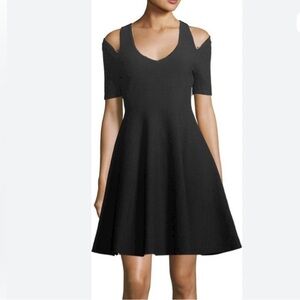 Milly Black Knit Flare Dress